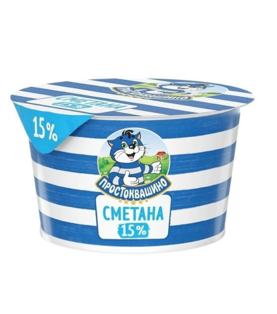 PROSTOKVASHINO Sour Cream 15% - 180g (best before 22.05.25)
