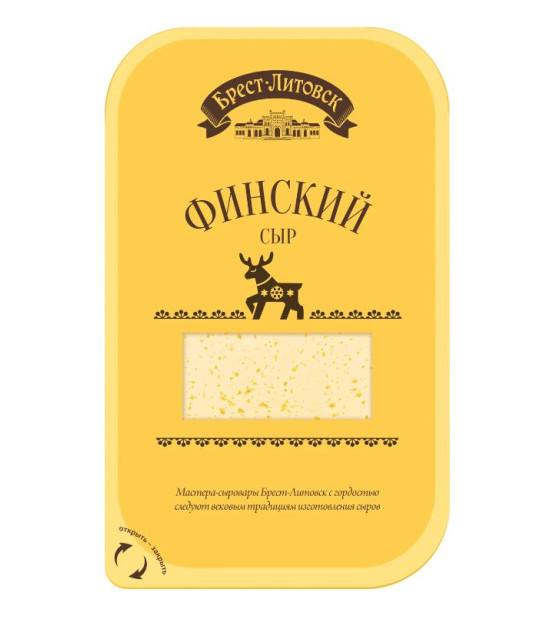 BREST LITOVSK Cheese "Finland" 45% slices - 130g (best before 26.09.26) 