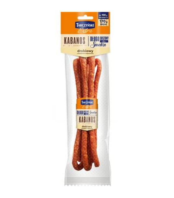 TARCZYNSKI Kabanos EXTRA Poultry smoked sausages (Drobiowy) - 130g (best before 15.02.25)