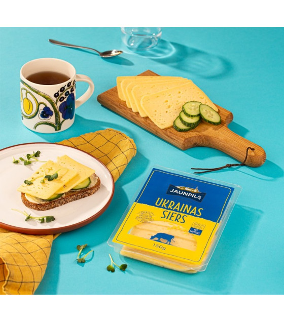 JAUNPILS Cheese "Ukrainas" slices - 150g (best before 23.08.25)
