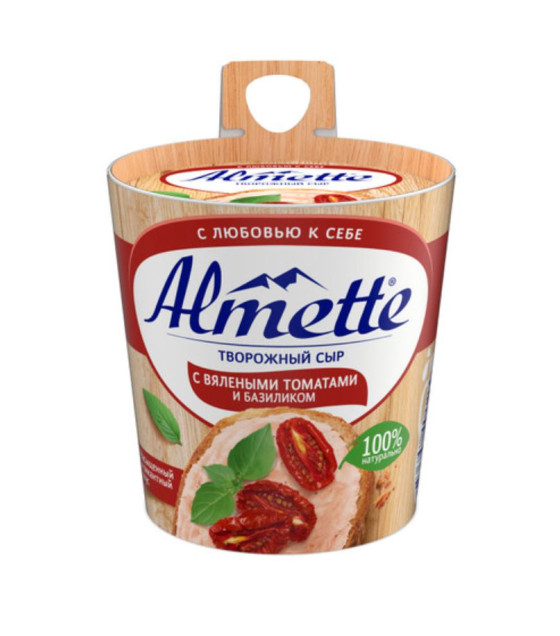 ALMETTE Curd Cheese with Sun-Dried Tomatoes & Basil - 150g (best before 11.08.26)