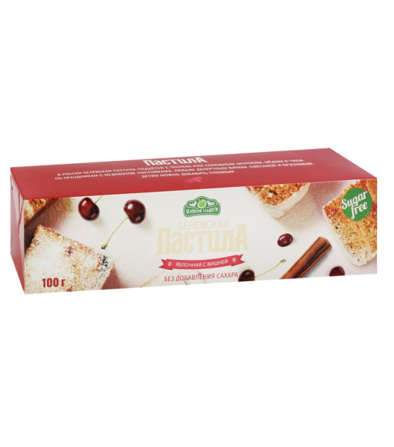 BELEVSKIE SLADOSTI Apple & Cherry Sugar-Free Pastila - 100g (best before 14.05.27)
