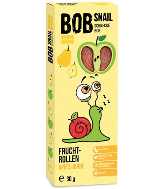 BOB SNAIL Apple-Pear Fruit No Sugar Roll - 30g (best before 24.10.25)