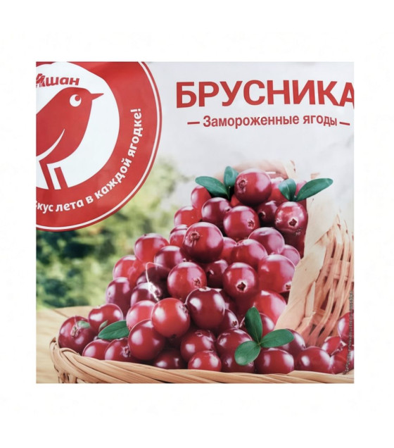 AUCHAN Red Bird Frozen Lingonberries (Brusnika) - 300g (best before 12.01.28)
