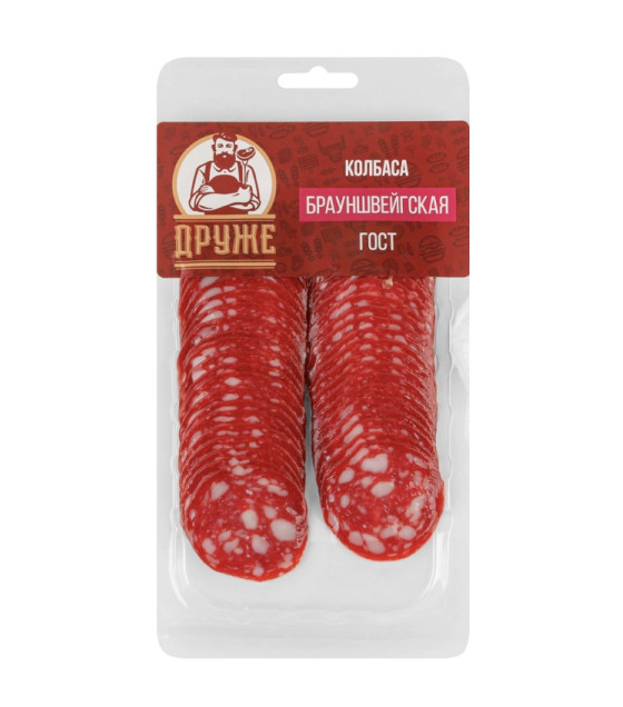 DRUZHE Braunschweiger Dry-Cured Sausage Slices - 100g (best before 03.11.26)