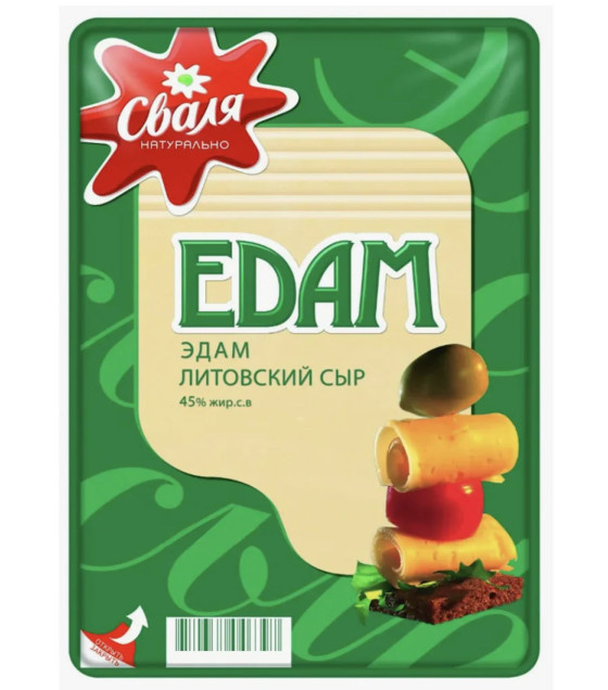 SVALIA Sliced Cheese "Edam" 45% - 200g (best before 14.11.25)