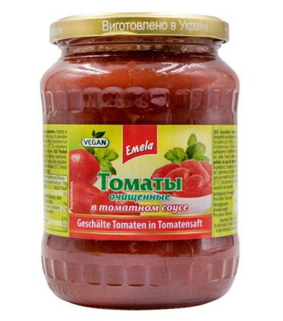 EMELA Peeled Tomatoes in Tomatoe Sauce - 680g (best before 15.08.27)