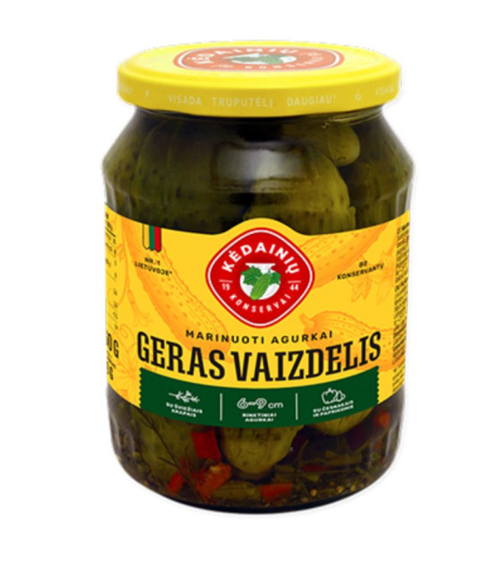 KEDAINIU "Geras Vaizdelis" Pickled Cucumbers - 660g (best before 27.03.27)