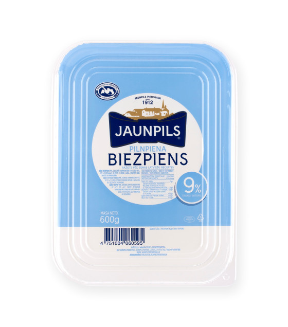 JAUNPILS Cottage Cheese 9% - 600g (best before 18.07.25)