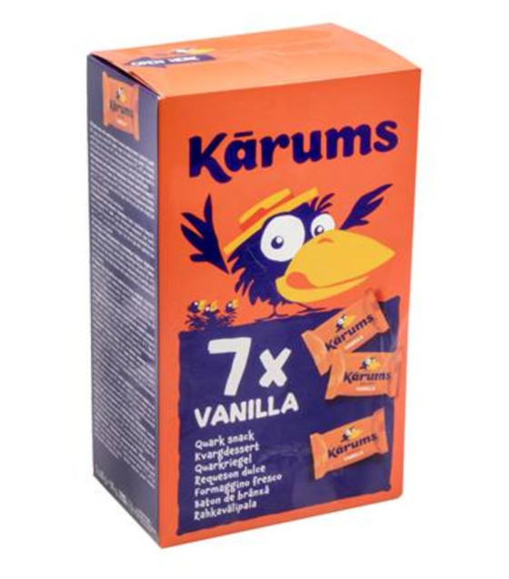 KARUMS Curd Cheese bar vanilla in chocolate coating (7pcs pack) - 45g*7 (best before 22.08.25)