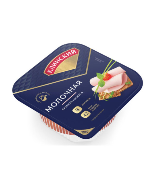 KLINSKY Molochnaya Cooked Sausage Slices - 190g (best before 19.07.26)