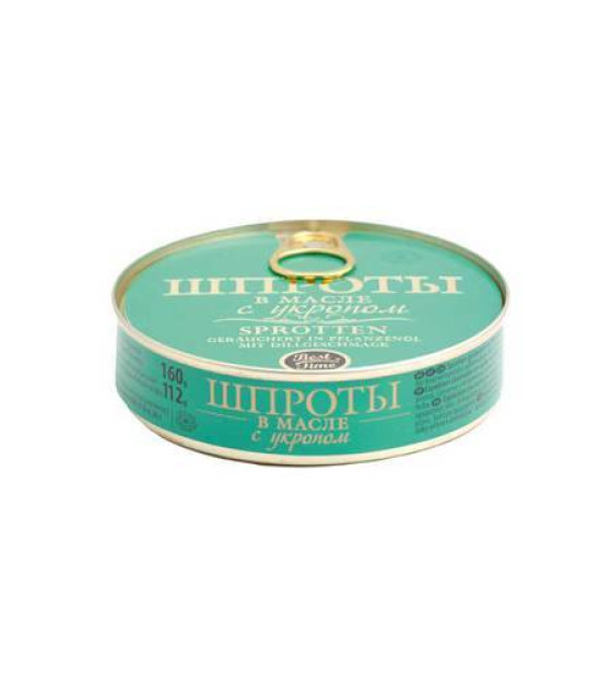 BEST TIME Smoked Sprats in oil with Dill (Kosher) - 160g (best before 12.03.28)