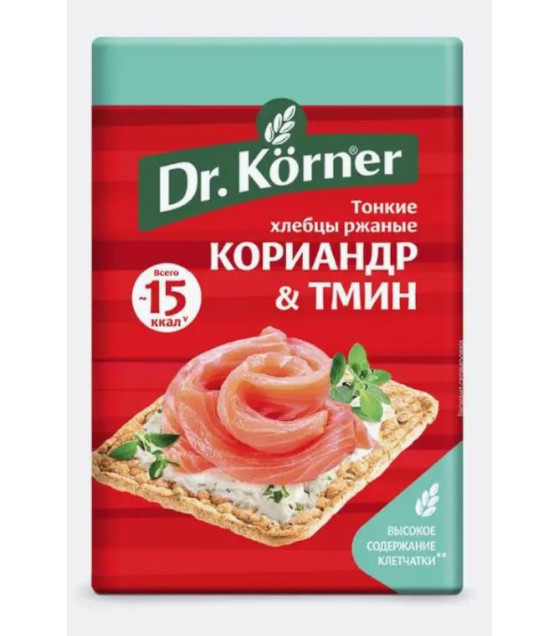 DR. KORNER Rye Crispbreads "Coriander and Cumin" - 100g (best before 27.09.25)