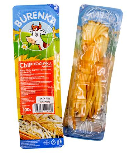 BURYONKA Cheese "Braid" Smoked 27% - 100g (best before 13.05.26)