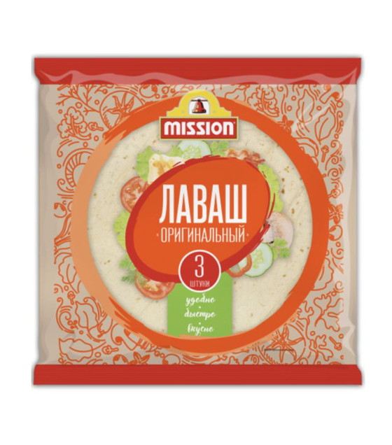 MISSION Original Wheat Lavash Flatbread (3x90g) - 270g (best before 02.01.27)