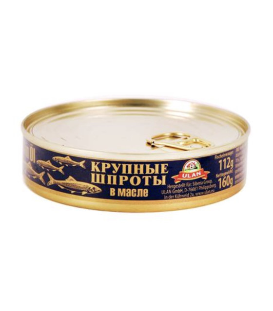ULAN Large Smoked Sprats in Oil - 160g (best before 18.06.30)