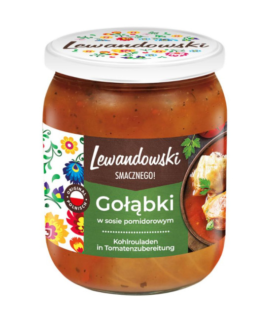 LEWANDOWSKI Golabki Cabbage Rolls in Spicy Tomato Sauce - 500g (best before 10.05.27)