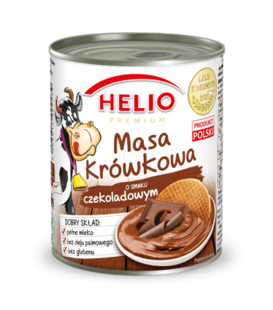 HELIO Sweetened Boiled Condensed Milk "Massa Krowkowa" with Chocolate 5% - 400g (best before 12.10.26)