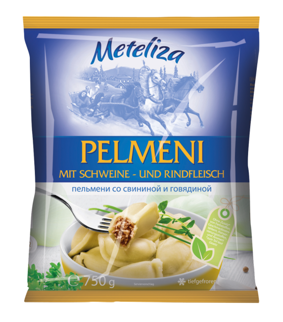 METELIZA Dumplings Pelmeni with beef and pork - 750g (best before 16.01.26)