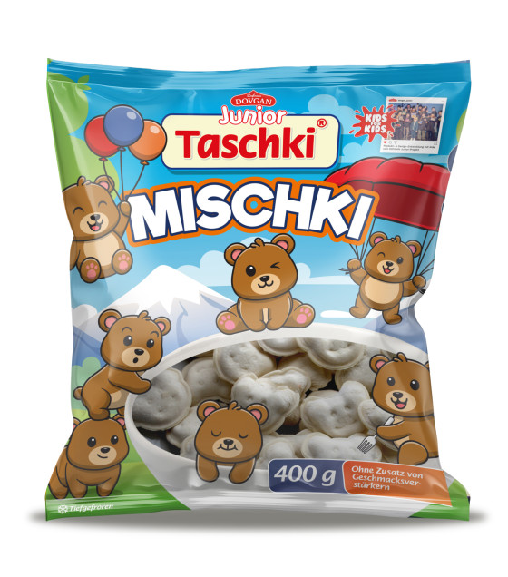 DOVGAN Bear-Shaped Dumplings Pelmeni Junior "Mischki" with Pork - 400g (best before 16.09.26)