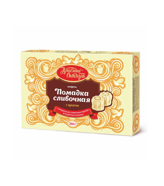 KRASNY OKTYABR Creamy Fondant with Candied Fruit (Slivochnaya Pomadka) - 250g (best before 30.10.26)