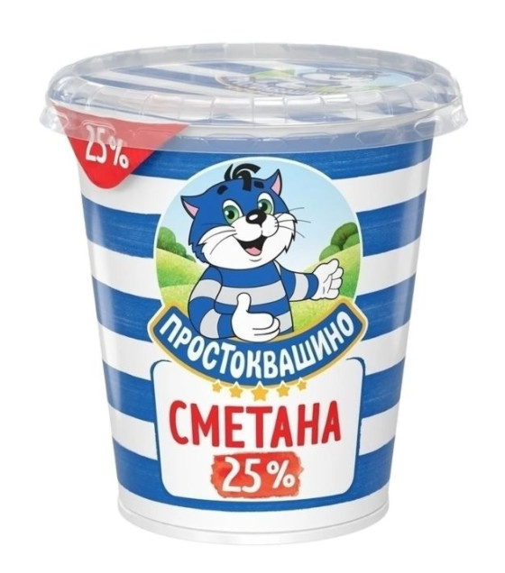 PROSTOKVASHINO  Sour Cream 25% - 300g (best before 12.01.25)