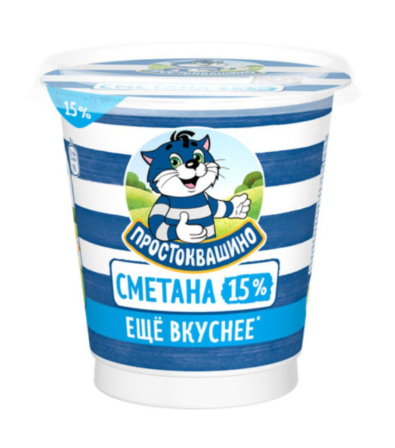 PROSTOKVASHINO Sour Cream 15% - 300g (best before 14.05.26)