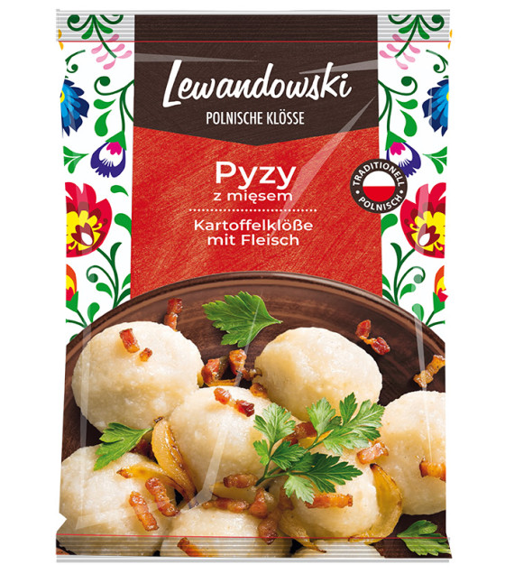LEWANDOWSKI Pyzy z Mięsem (Potato Dumplings with Meat) - 500g (best before 16.12.26)