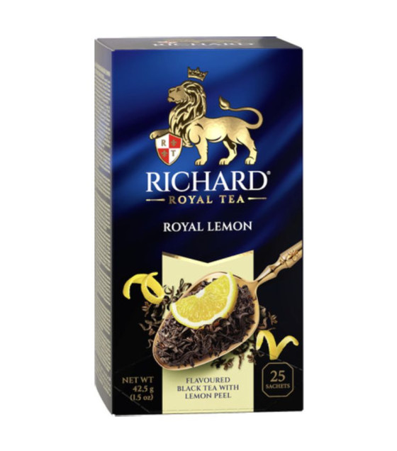RICHARD Royal Lemon Flavored Black Tea Bags (1.7g x 25) - 42,5g (best before 20.06.28)
