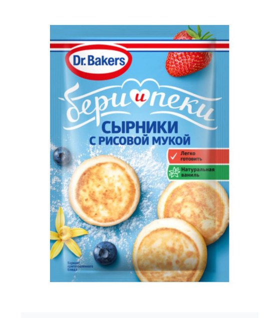 DR. BAKERS "Beri i Peki" Baking Mix for Syrniki with Rice Flour - 44g (best before 07.04.27)