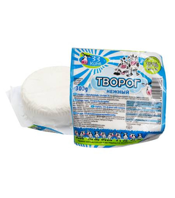 33 KOROVY Cottage Cheese "Nejny" 15% - 300g (best before 01.11.25)