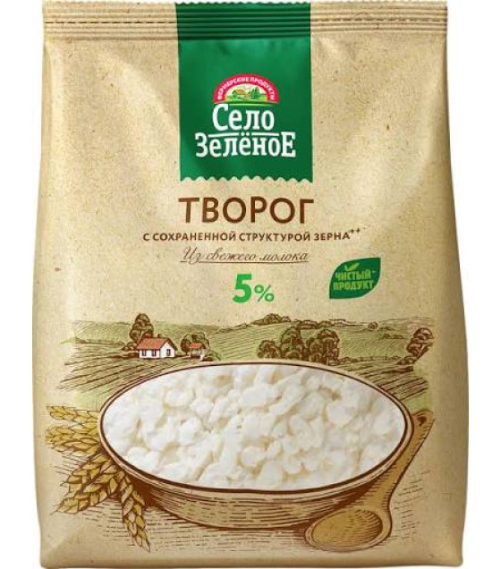 SELO ZELENOE 5% Cottage Cheese - 500g (best before 28.07.26)