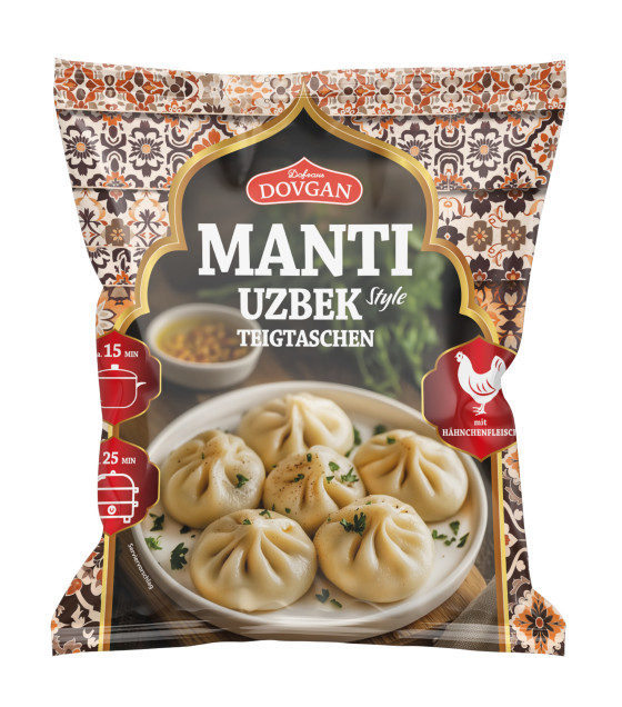 DOVGAN Dumplings Manti "Uzbek-style" with Spicy Chicken Meat - 420g (best before 16.09.26)