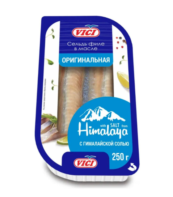 VICI Herring Fillets "Original" with Salt from Himalaya - 250g (best before 18.03.26)