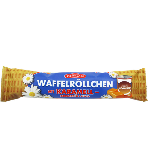 DOVGAN Waffle Roll with Caramel Cream Filling - 45g (best before 21.10.25)