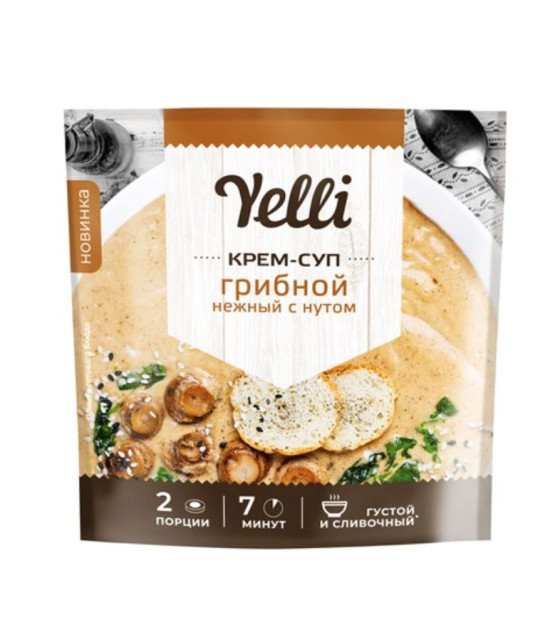 YELLI Cream Soup Mushrooms with Chickpeas  - 70g (best before 04.05.25)