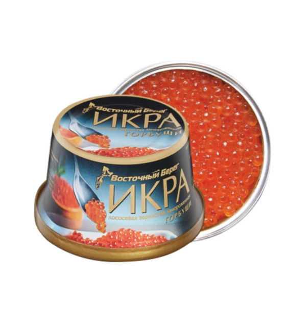 VOSTOCHNY BEREG Gorbusha Salmon Caviar, Grainy, Lightly Salted - 125g (best before 24.07.26)