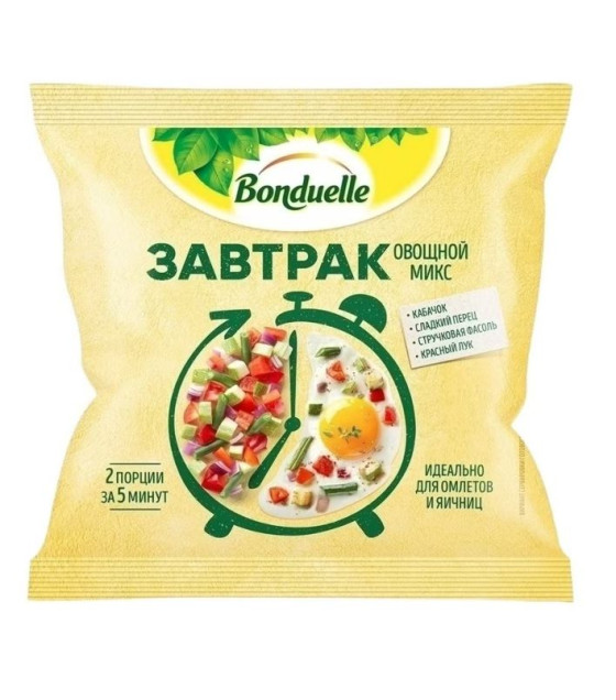 BONDUELLE Breakfast Vegatable Mix (Zucchini, Bell Pepper, Green Beans, Onion) (frozen) - 200g (best before 30.07.26)