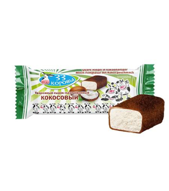 33 KOROVY Curd Cheese bar Coconut in chocolate coating - 40g (best before 09.07.26)