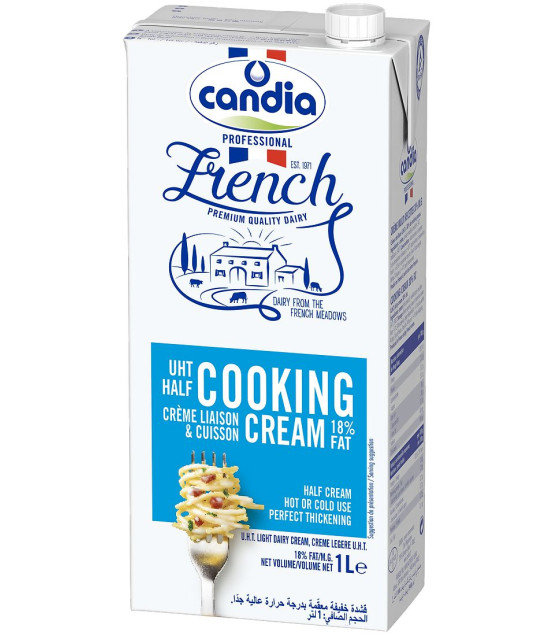 CANDIA Professionnel UHT Cooking Half Cream 18%, France - 1L (best before 02.02.25)