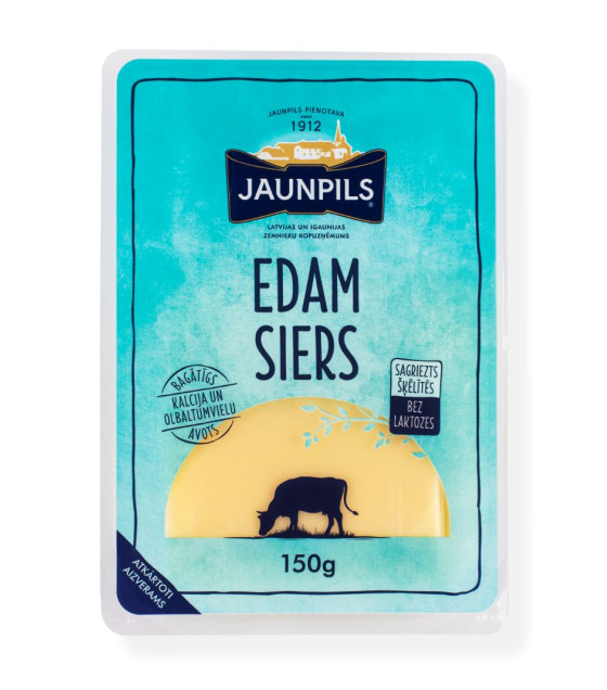JAUNPILS Cheese "Edam" slices - 150g (best before 24.09.25)