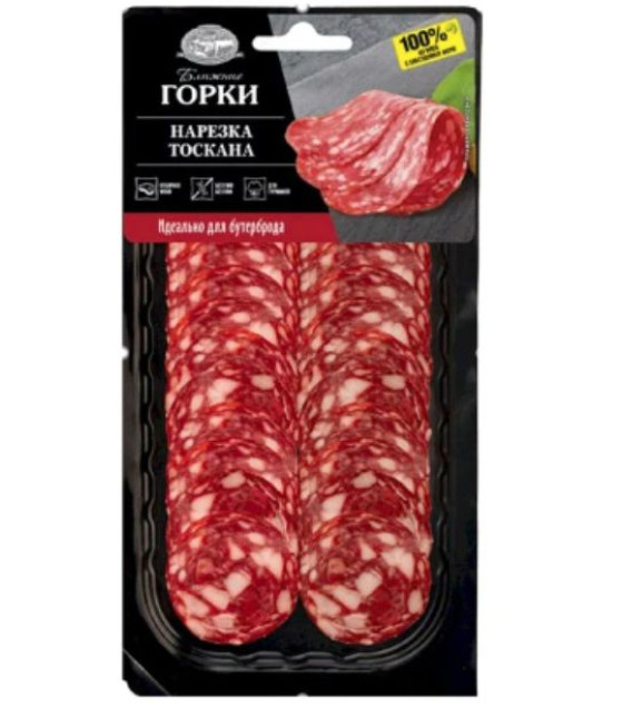 GORKI Semi-Dry Cured Sausage "Toscana" Sliced - 90g (best before 05.02.26)