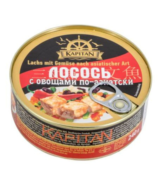 KAPITAN Salmon Salad Asian Style with Vegetables - 240g (best before 16.04.27)