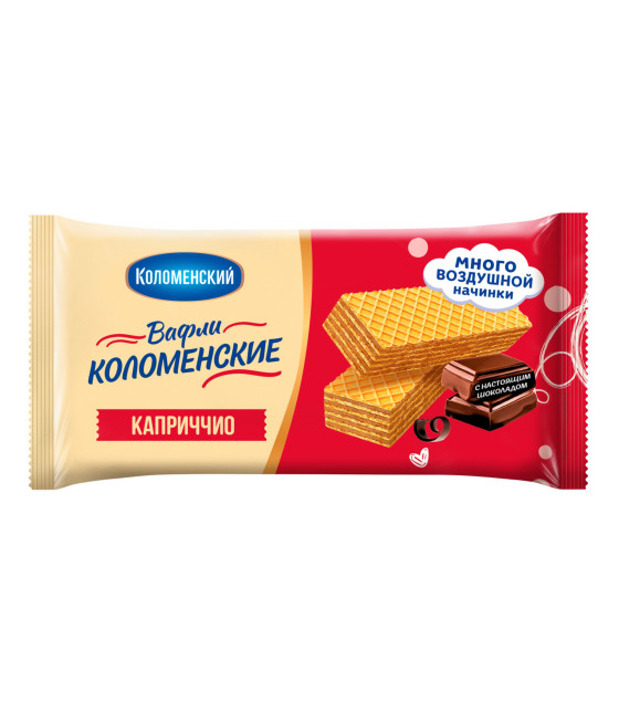 KOLOMENSKOYE Wafers "Capriccio" with Chocolate Filling - 200g (best before 20.11.26)