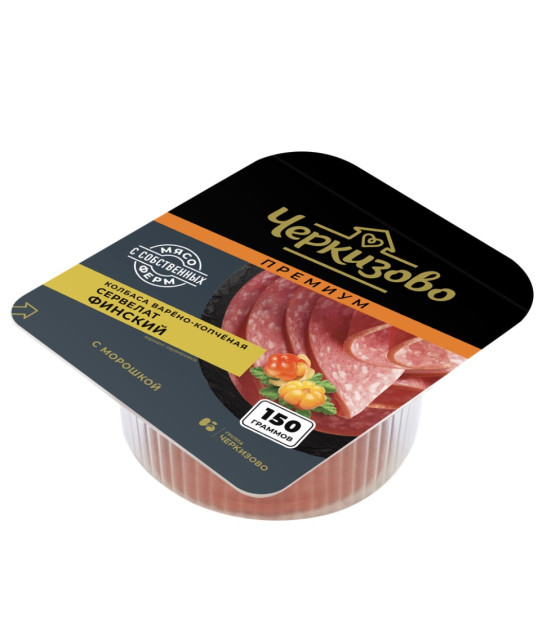 CHERKIZOVO PREMIUM Finnish Servelat with Cloudberry Sliced - 150g (best before 03.11.26)