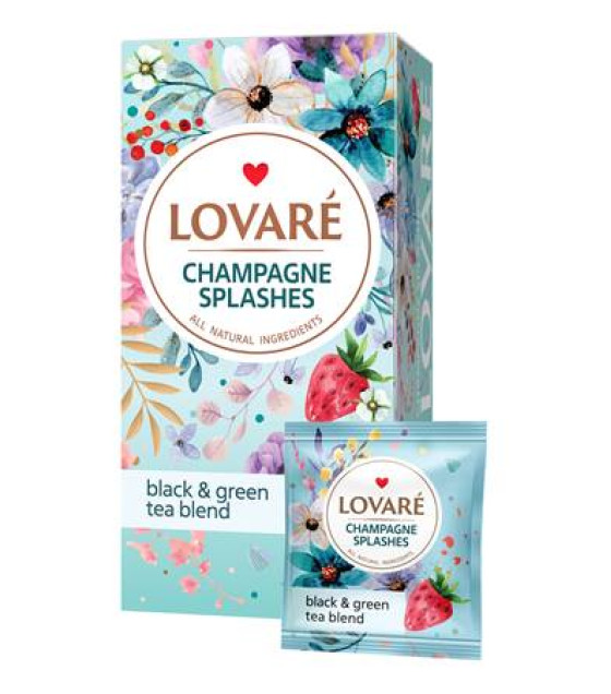 LOVARE "Champagne Splashes" Black Tea (24 bags x 2g) - 48g (best before 09.04.27)