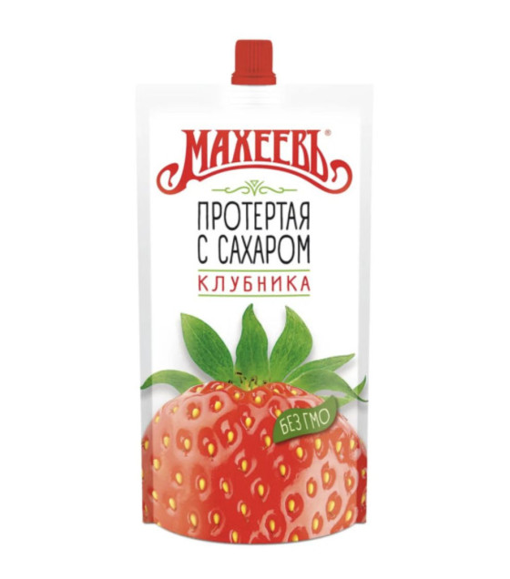 MAKHEEV Strawberry Puree with Sugar - 300g (best before 16.03.27)