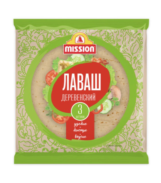 MISSION Country Style Lavash Flatbread (3x90g) - 270g (best before 02.01.27)