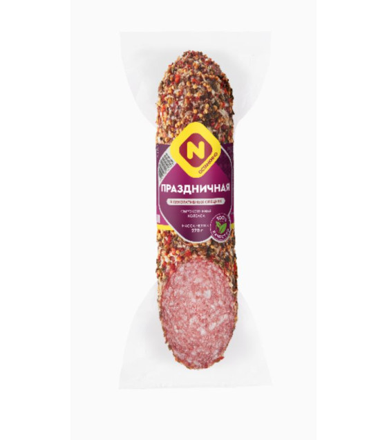 N Raw-Smoked Sausage "Prazdnichnaya" - 270g (best before 31.08.26)