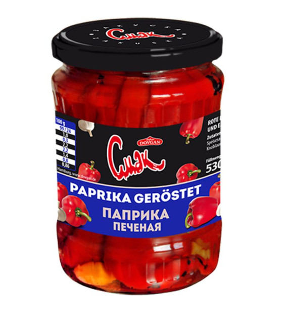 DOVGAN SMAK Roasted Peppers - 530g (best before 20.07.27)